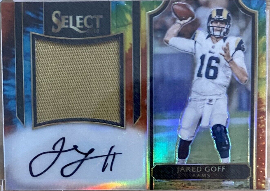 2016 Panini Select Jared Goff Tie Dye Rookie Auto Jersey /25