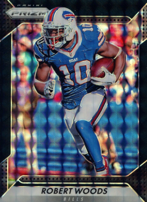 2016 Prizm Football ROBERT WOODS #130 Bills BLACK FINITE 1/1 Super Rare