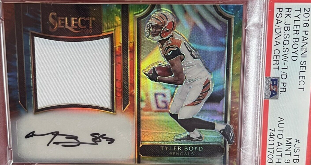 2016 Select Tie-Dye RPA Tyler Boyd /25 PSA 9 SSP RC POP 1 Bengals No.JS-TB