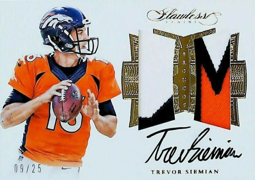 2016 Trevor Siemian Flawless #DUTS Patch AUTO /25