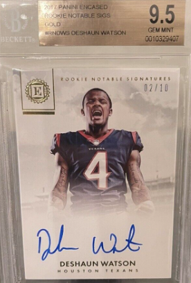 2017 NFL Encased Deshaun Watson Rookie Auto Gold