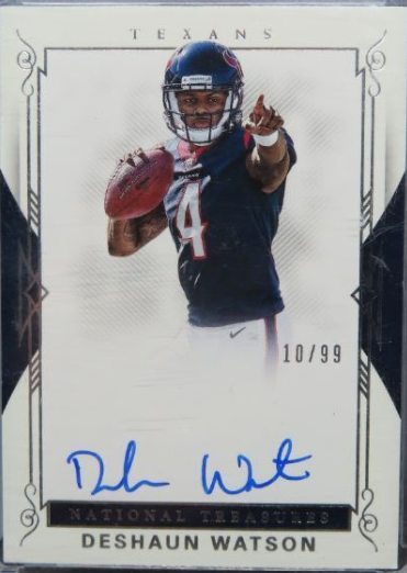 2017 National Treasures DeShaun Watson Rookie Auto Autograph RC #10/99 Texans