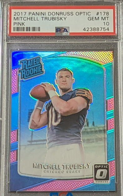 2017 Panini Donruss Optic #178 Mitch Trubisky Pink RC