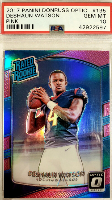 2017 Panini Donruss Optic #195 DESHAUN WATSON RC PINK HOLO Rookie