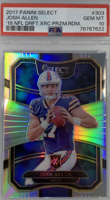 2017 Panini Select '18 NFL Draft XRC Prizm Redemption Josh Allen