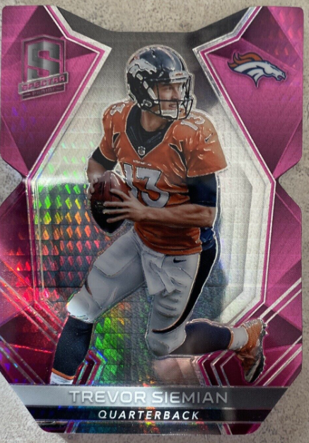 2017 Panini Spectra Neon Pink Die-Cut /10 Trevor Siemian #78