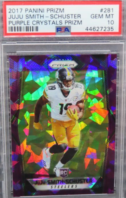 2017 Prizm Juju Smith Schuster Purple Crystals Prizm Rookie RC