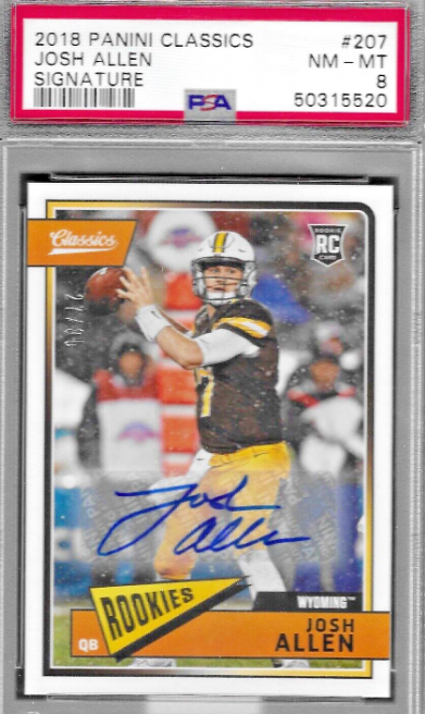 2018 Classics JOSH ALLEN Auto RC Autograph Significant Signature /35