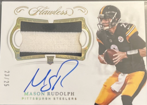 2018 Flawless Mason Rudolph Auto Jersey Card 2 Color 23/25