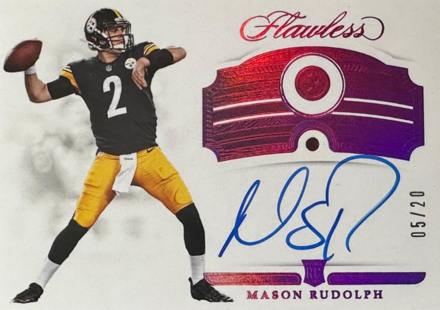 2018 Panini Flawless Ruby #121 Mason Rudolph /20 Auto Autograph RC Rookie