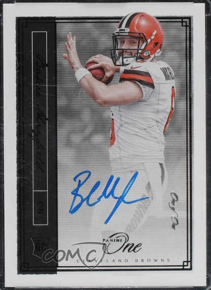 2018 Panini One Rookie Black 1/1 Baker Mayfield #72 Rookie Auto RC