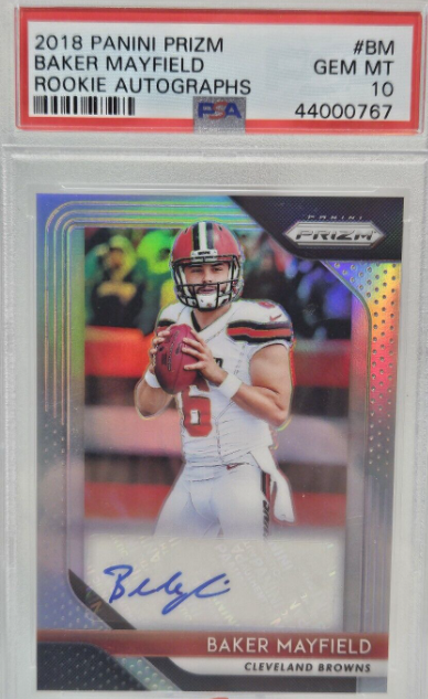 2018 Panini Prizm Baker Mayfield Silver Rc Rookie Auto