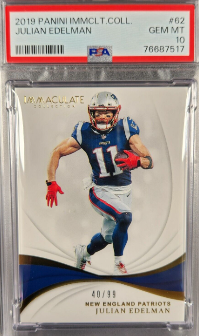 2019 Immaculate Julian Edelman #62 /99 PSA 10 Gem Mint POP 1