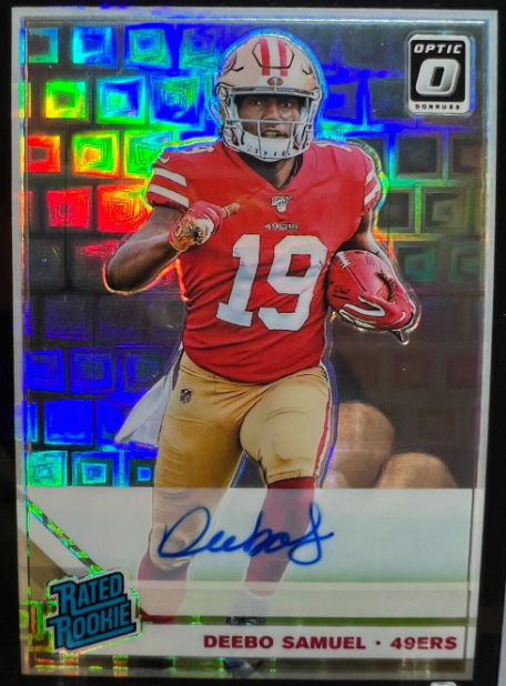 2019 Optic Deebo Samuel Black Pandora Rated Rookie RC Auto 22/25 - 49ers