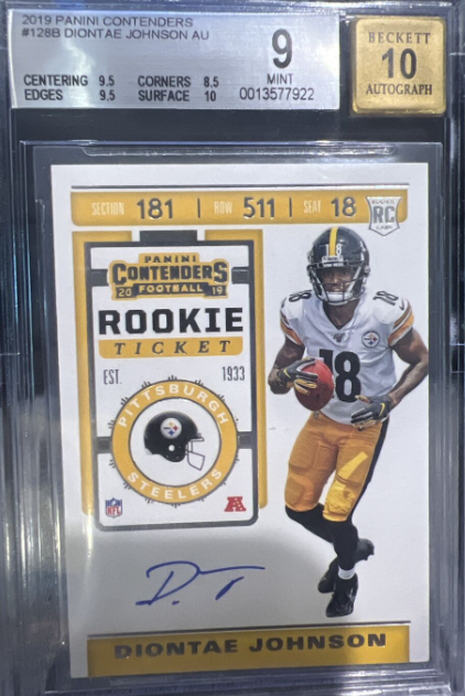 2019 Panini Contenders Diontae Johnson Rookie Ticket Autograph