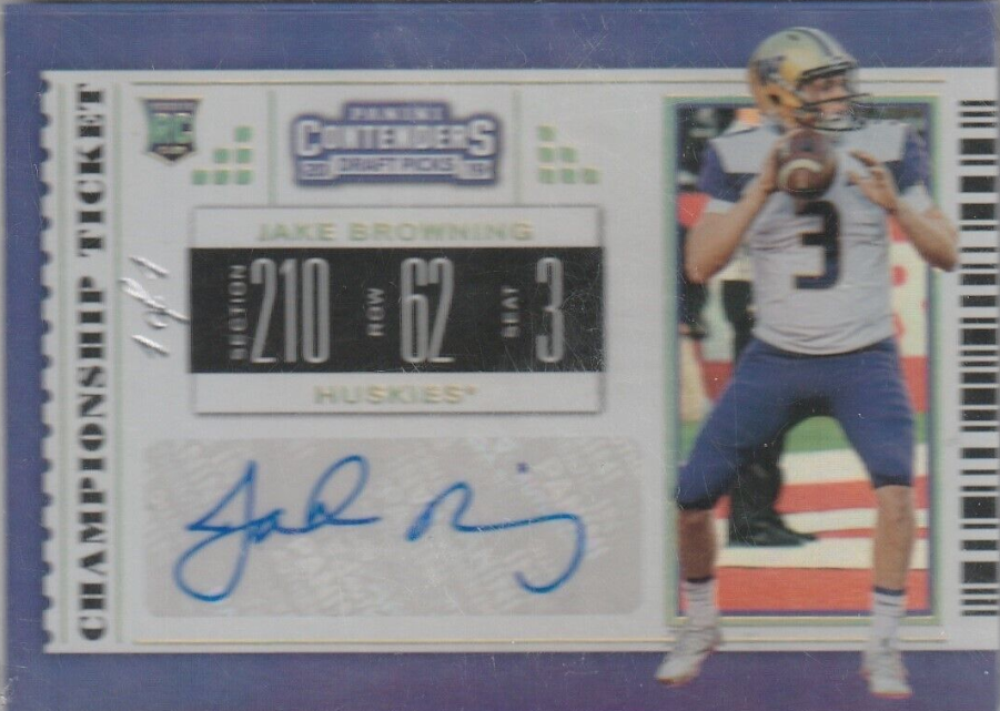 2019 Panini Contenders Jake Browning Championship Ticket auto RC - 1/1