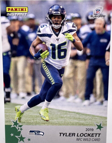 2019 Panini Instant #184 Tyler Lockett NFC Wild Card GREEN /10 Seahawks