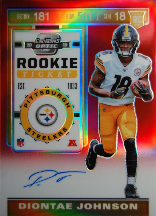 2019 Red Contenders Optic Rookie Ticket DIONTAE JOHNSON Steelers