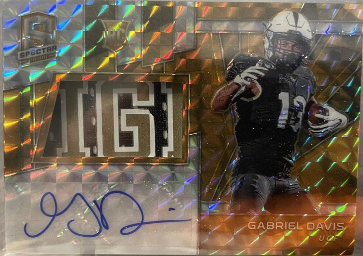 2020 Chronicles Gabriel Davis Gold Rookie Patch Auto!Sick Patch