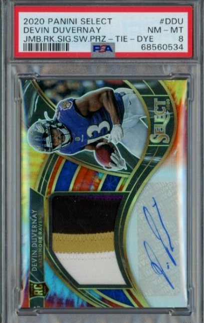 2020 Devin Duvernay Select Tie-Dye RPA Rookie Patch Auto