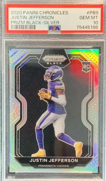 2020 Justin Jefferson Chronicles Prizm Black Silver PB9