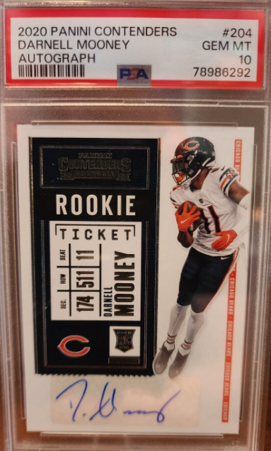 2020 Panini Contenders - Rookie Ticket #204 Darnell Mooney Auto