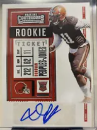 2020 Panini Contenders Rookie Ticket Donovan Peoples-Jones Rc Auto Browns