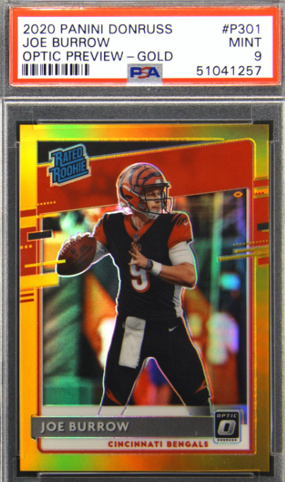 2020 Panini Donruss Optic Preview #P301 Joe Burrow Gold