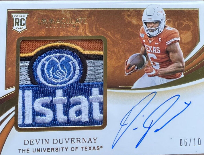 2020 Panini Immaculate Collegiate Devin Duvernay Sugar Bowl Patch Auto /10