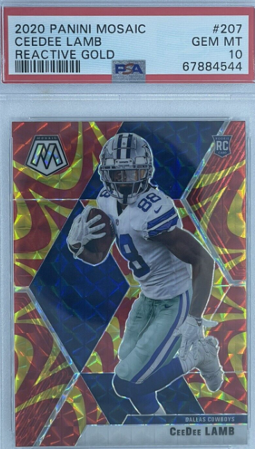 2020 Panini Mosaic Reactive Orange Ceedee Lamb RC