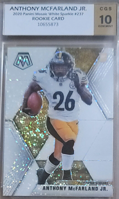 2020 Panini Mosaic White Sparkle SP #237 Anthony McFarland Jr.