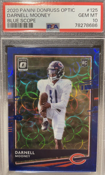 2020 Panini Optic Blue Scope Prizm Darnell Mooney RC Rookie