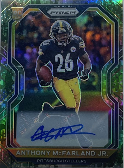 2020 Prizm Rookie Camo Steelers Anthony McFarland Jr. RC Auto /25