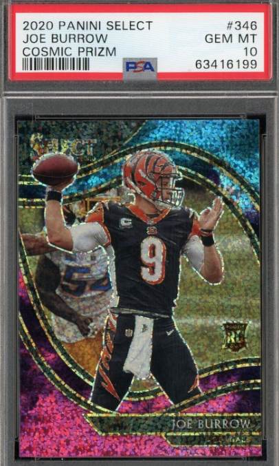 2020 Select Cosmic Prizm Field Level #346 Joe Burrow RC