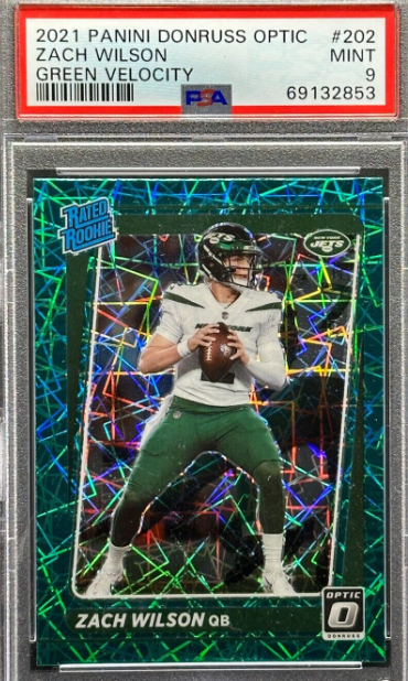 2021 Donruss Optic Green Velocity ZACH WILSON Rookie RC