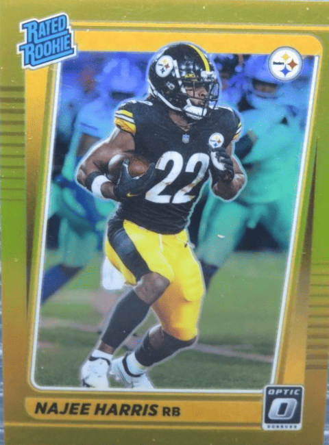 2021 Donruss Optic Najee Harris Gold Prizm Rated Rookie RC