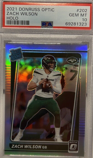 2021 Donruss Optic Zach Wilson Holo Prizm Rated Rookie RC