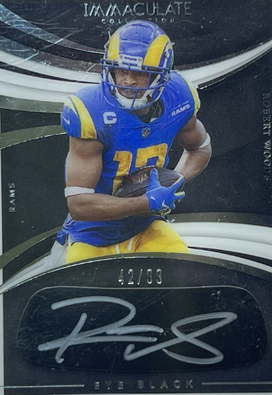 2021 Immaculate Eye Black Autograph Robert Woods Auto /99