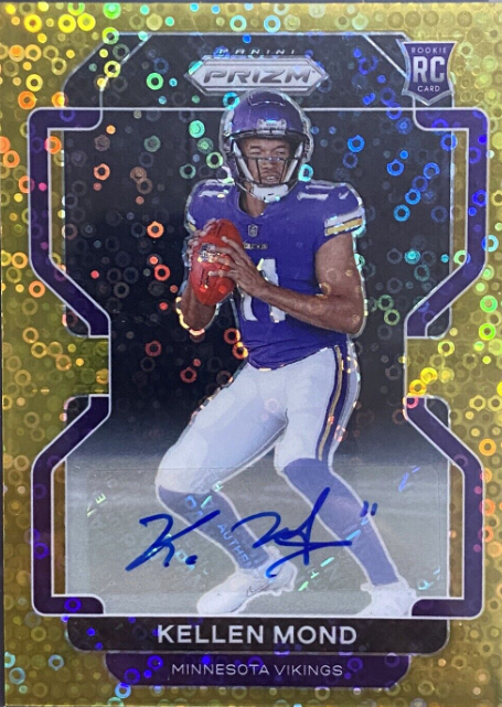 2021 Kellen Mond Panini Prizm No Huddle TRUE Gold RC Auto