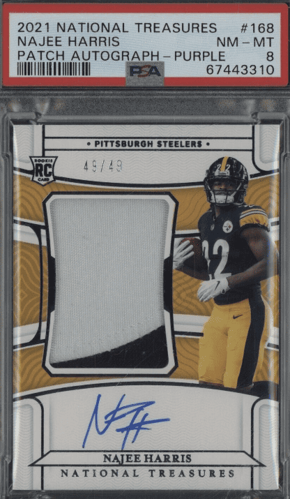 2021 National Treasures Purple Najee Harris RPA RC Rookie Patch AUTO