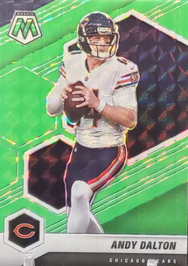 2021 Panini Mosaic Green Fluorescent #44 Andy Dalton /10