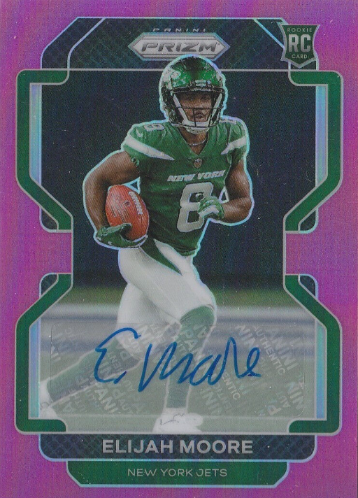 2021 Panini Prizm Elijah Moore Rookie Auto Pink Prizm Browns SP RC