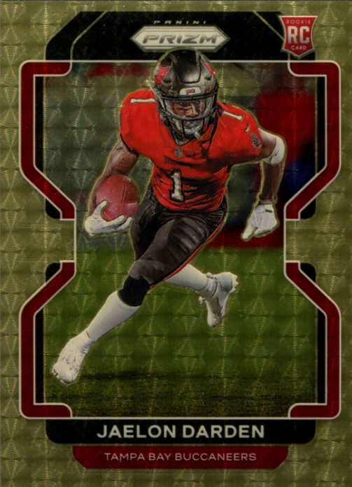 2021 Panini Prizm Jaelon Darden Gold Vinyl /5 Buccaneers Rookie RC 