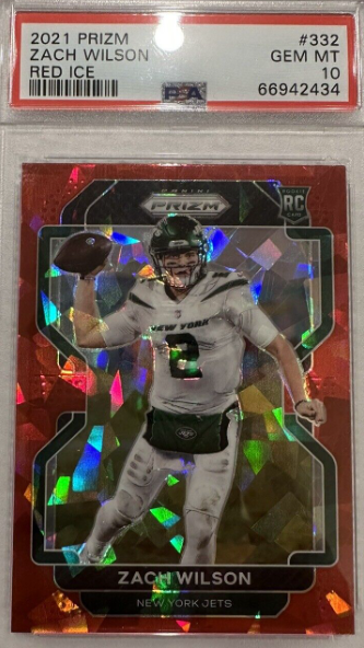 2021 Panini Prizm ZACH WILSON Red Ice Prizm RC Rookie Card