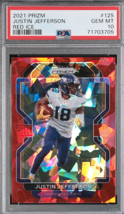 2021 Panini PrizmJustin Jefferson Red Ice # 125