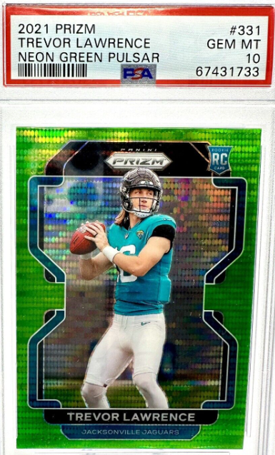 2021 Prizm Trevor Lawrence Neon Green Pulsar Rookie