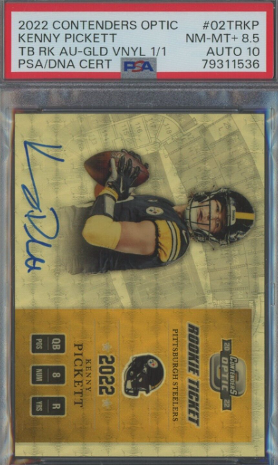 2022 Contenders Optic Gold Vinyl Kenny Pickett RC 1/1