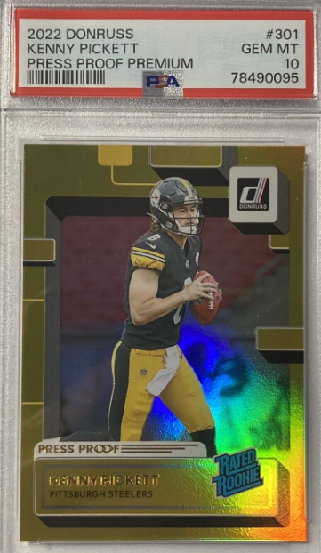 2022 Donruss Kenny Pickett Press Proof Premium Gold