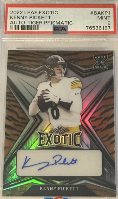 2022 Leaf Exotic Autographs Kenny Pickett Tiger Prismatic /10 RC