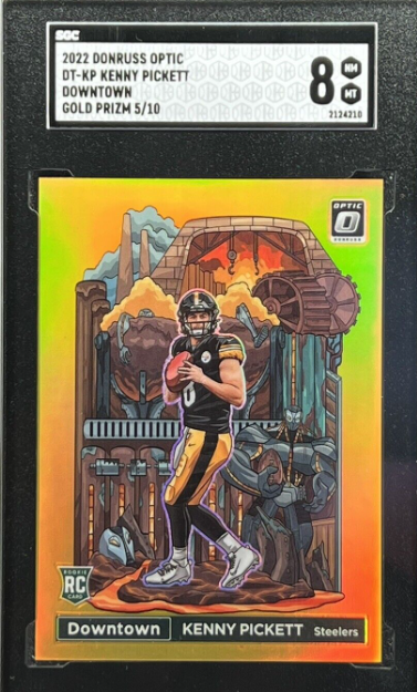 2022 Optic KENNY PICKETT Gold Downtown RC /10 SGC 8